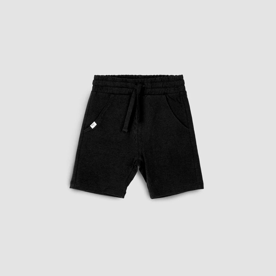 Black terry shorts discount
