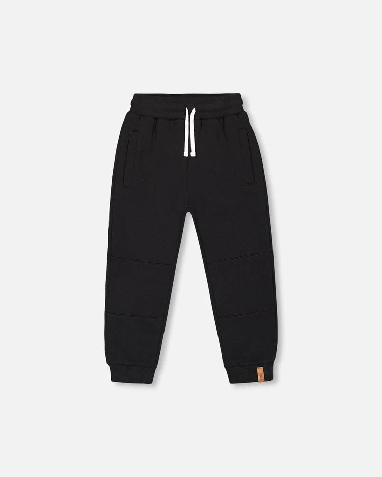 Fleece Sweatpants with Pockets - Black
