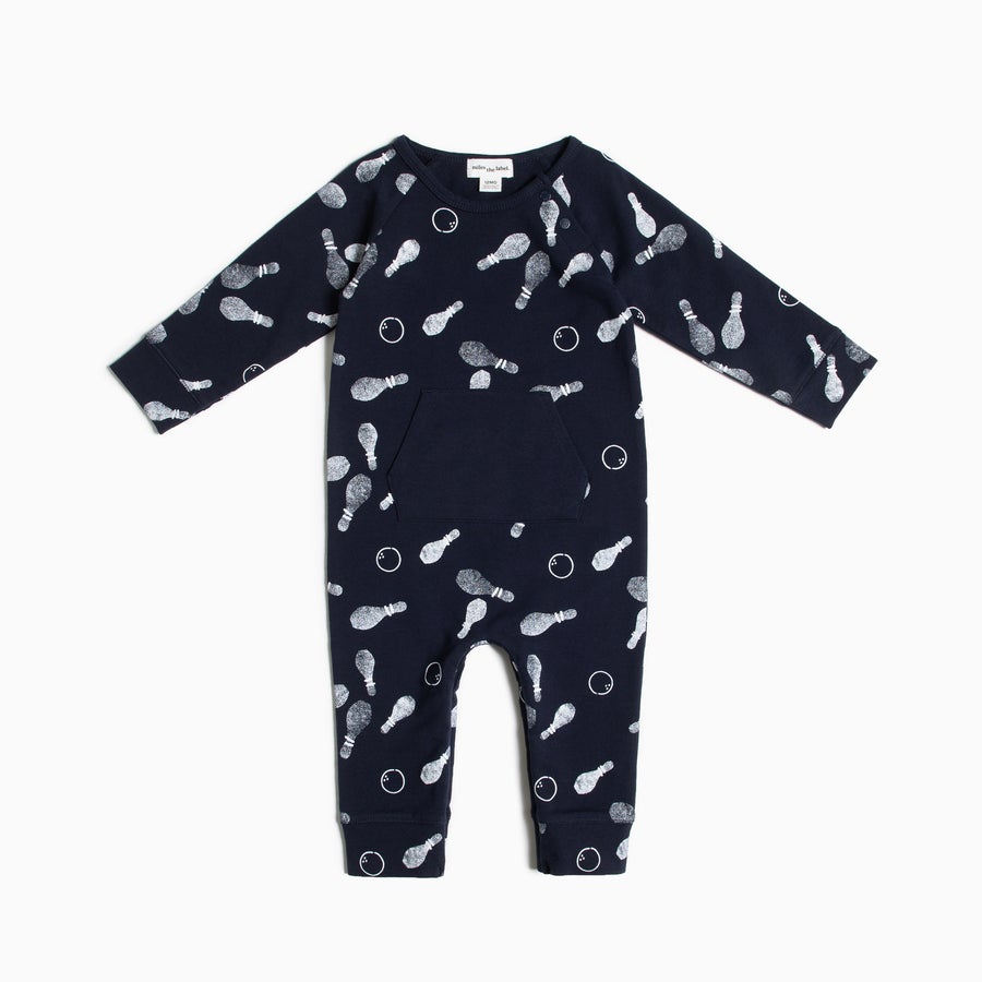 Playsuit - Navy Bowling Pins