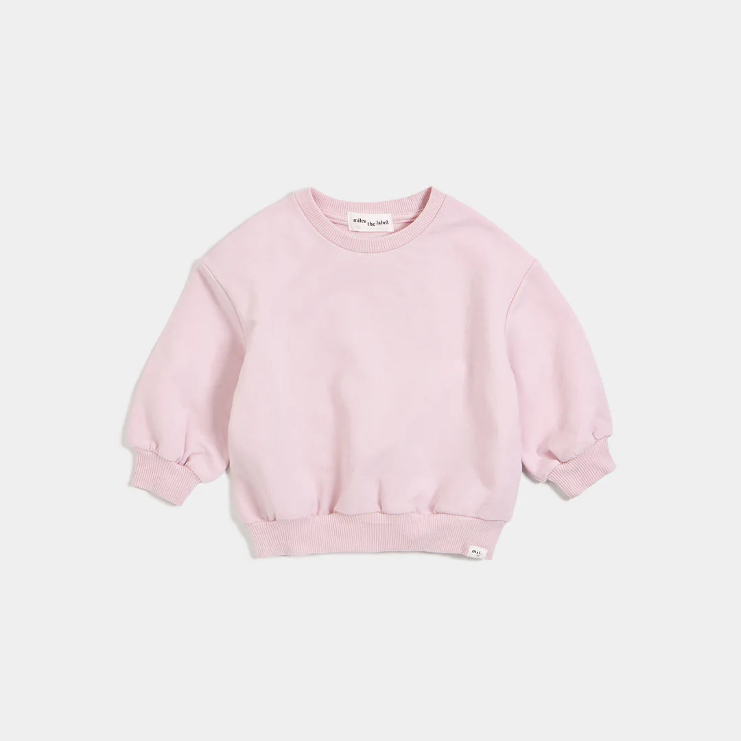 Basic Sweatshirt - Cloudy Pink Puffy Sleeves