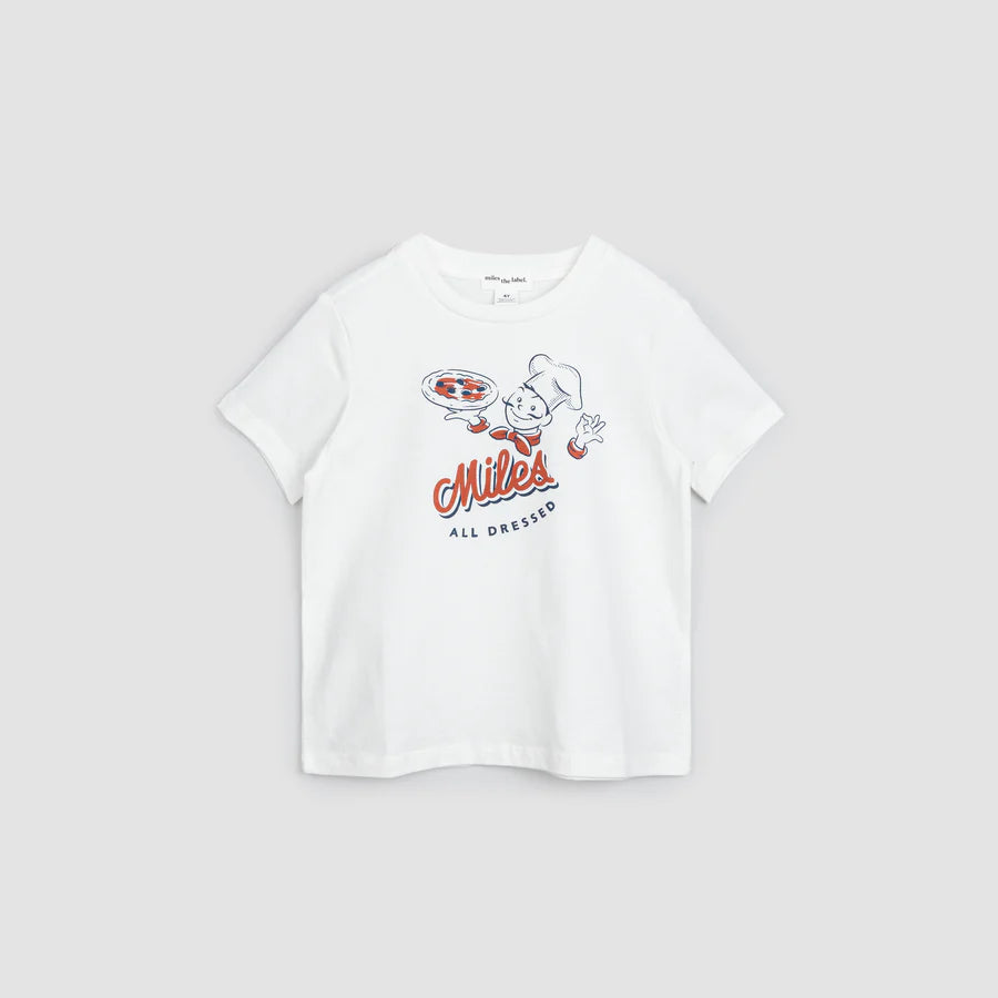All Dressed Pizza Tee - White