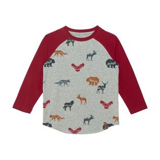 Raglan Jersey T-Shirt with Animal Shadow Print