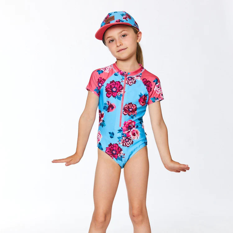 Girls one piece rashguard swimsuit sales