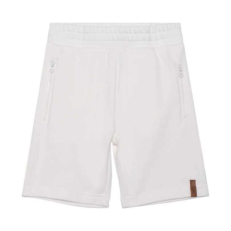 French Terry Zipper Pocket Short - Off-white