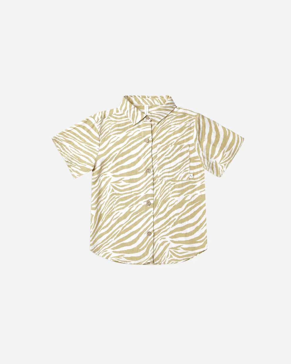Collared Short Sleeve Shirt Zebra